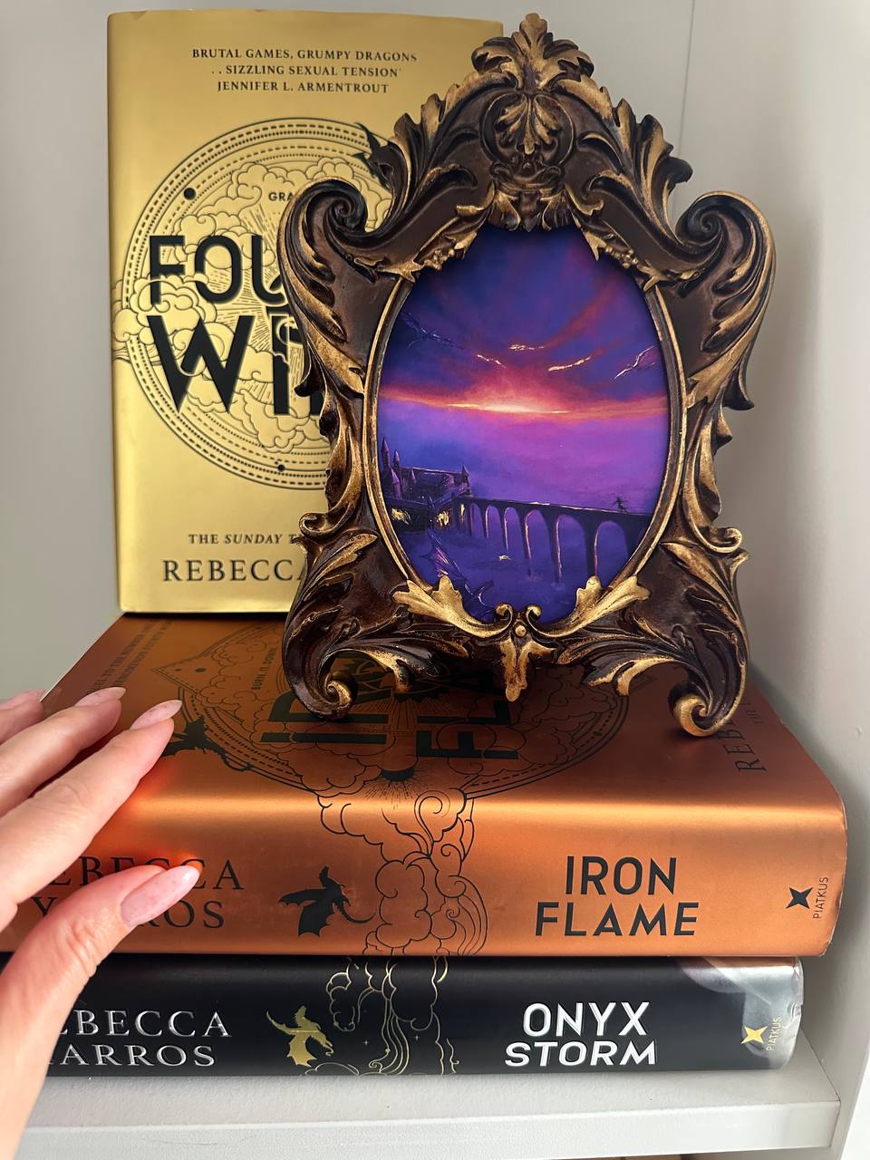 Crossing the Parapet Framed Mini Print (Golden Touched)