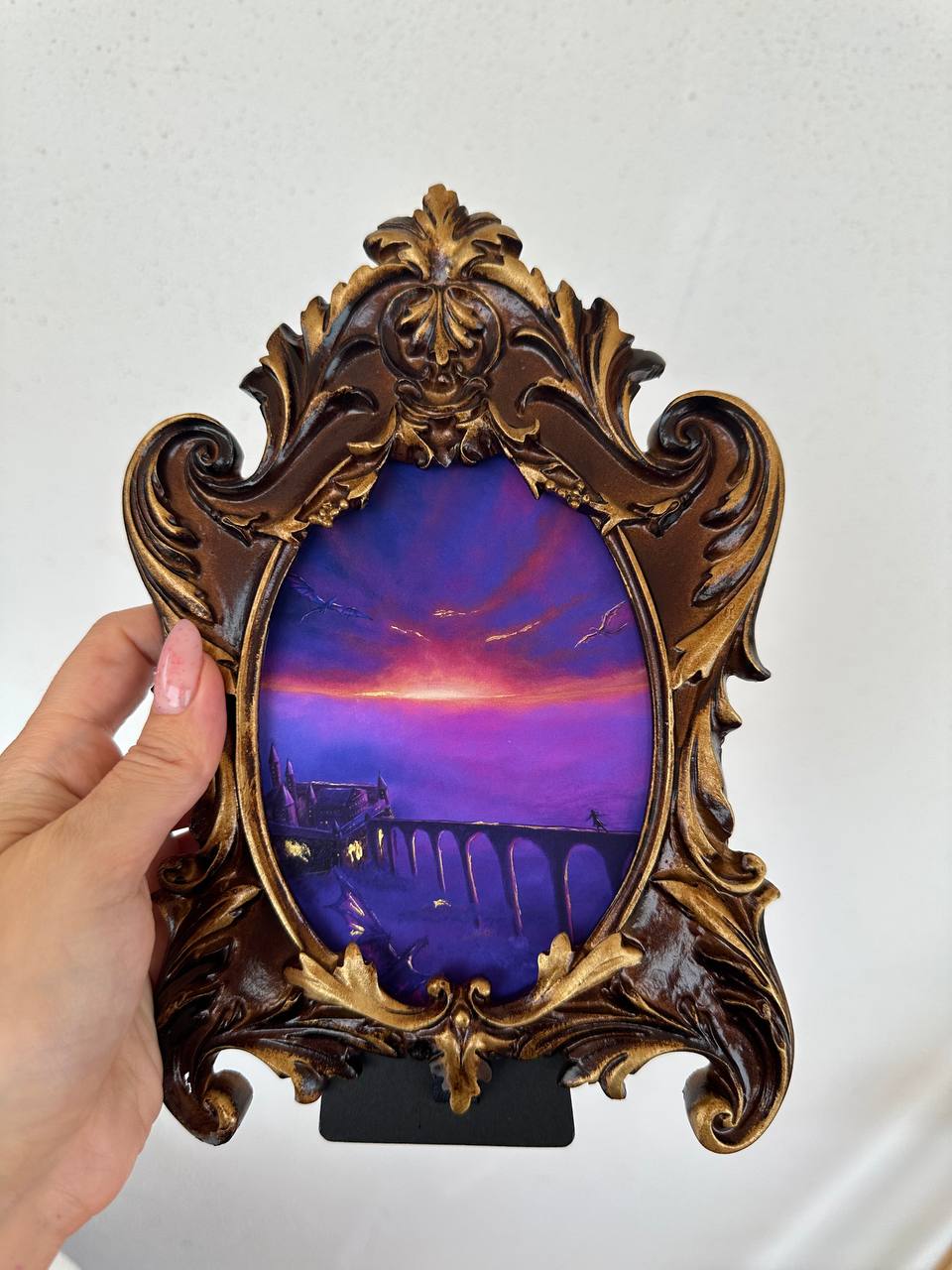 Crossing the Parapet Framed Mini Print (Golden Touched)