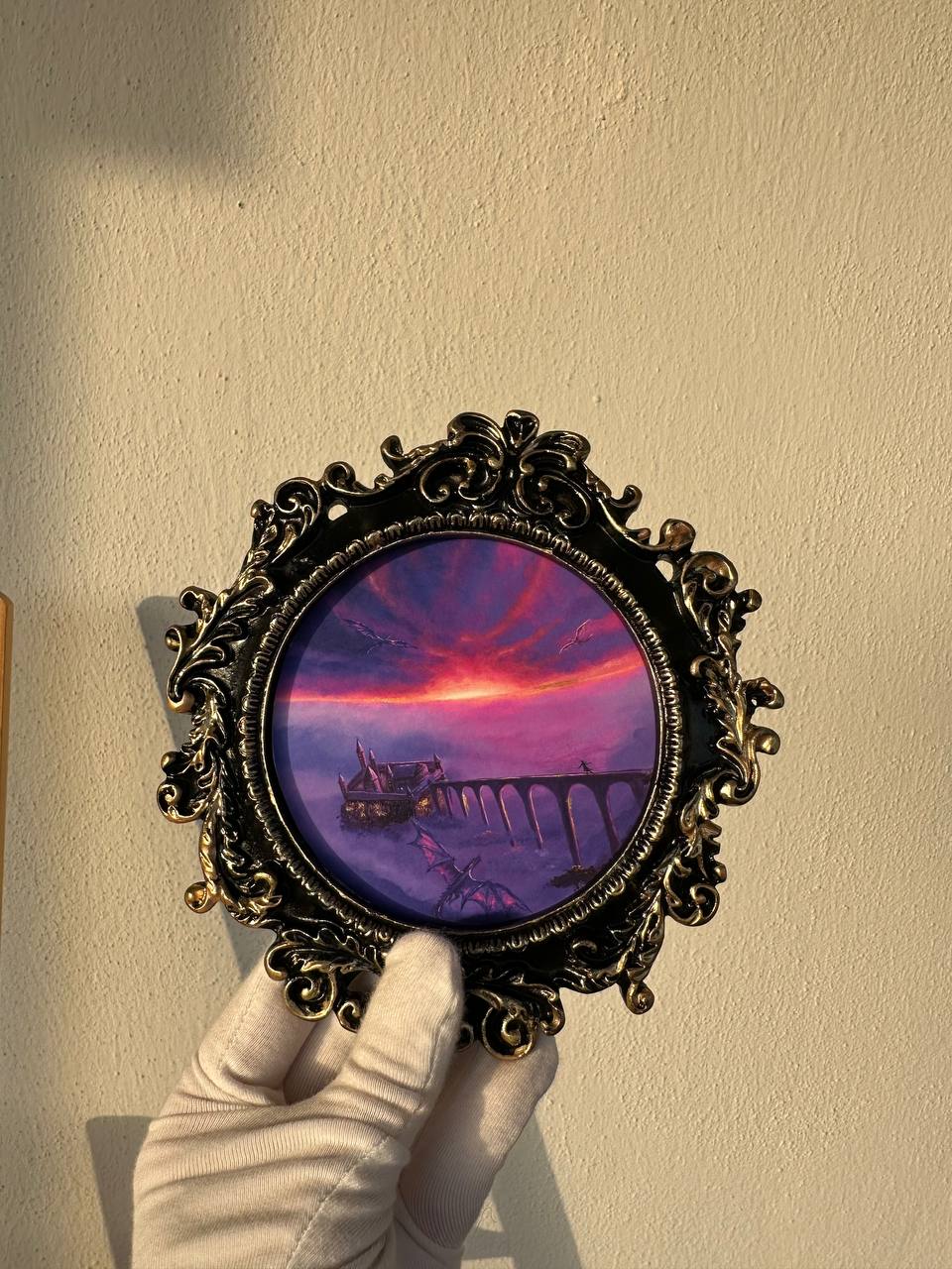 Crossing the Parapet Framed Mini Print (Golden Touched)